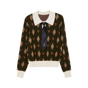 rococo洛可可国内正品代购2021秋冬小领带针织衫毛衣372722mb1140