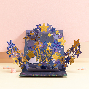 13同款货源守飞电子商务淘宝新品日本pvc星空立体贺卡亚克力星星