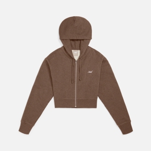 kith官方正品美国代购短款卫衣女小个子宽松连帽拉链高腰开衫外套