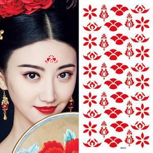 眉心贴舞蹈比赛儿童舞台表演出古装脸上额头眼部眼角美人贴花贴纸