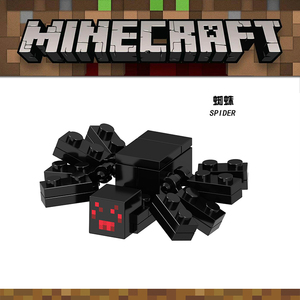 兼容乐高我的世界动物 minespider03 黑蜘蛛 21131 21113 21118