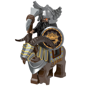 兼容乐高羊角魔兽魔戒野猪动物坐骑配件拼装积木人仔益智儿童玩具