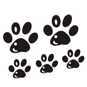 汽车贴纸 卡通脚爪贴 脚印创于划痕贴爪印遮挡小划痕个性装饰贴画