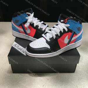 khaki24 air jordan 1 aj1黑红蓝游戏时刻女子中帮球鞋cv4891-001