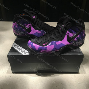 Khaki24 Nike Air Foamposite Pro 迷彩紫泡喷泡球鞋 624041-012