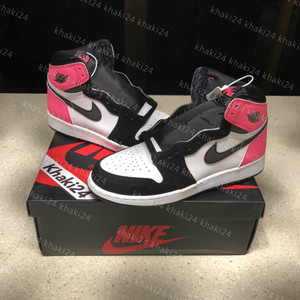 khaki24 jordan 1 aj1 情人节 黑白粉 3m反光乔1 女神 881426-009