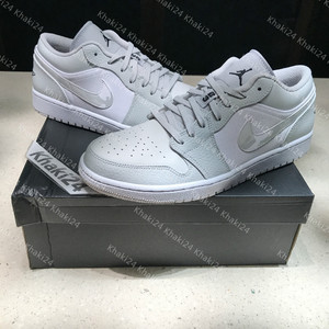 khaki24 air jordan 1 low aj1 灰白 白迷彩 烟灰低帮 dc9036-100