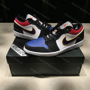 khaki24 air jordan 1 aj1湖人红蓝白男女低帮休闲球鞋cj9216-051