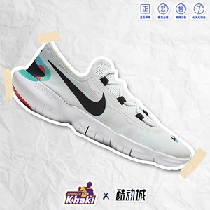 Khaki24 Nike Free 5.0 黑白编织透气赤足男女休闲跑鞋CV9305-100