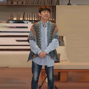 朋友请听好何炅同款复古日系竖条纹衬衫男士潮流宽松休闲拼接衬衣