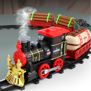 电动仿真复古蒸汽冒烟火车轨道高铁列车男女孩玩具3至6岁儿童礼物