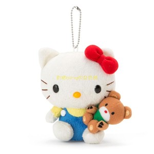 日本代购 sanrio 凯蒂猫 hello kitty 45周年抱泰迪小熊挂件 现货