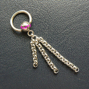 *angel*性感穿刺 整体316l医用钢 阴环链/精致乳环链 防过敏