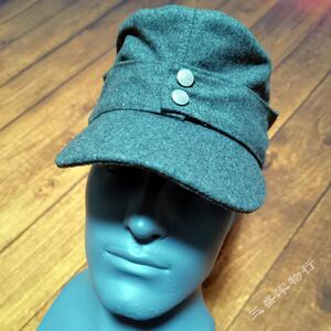 复刻 德国德君m43毛呢山地帽 原野灰色野战帽军迷帽 帽型到位