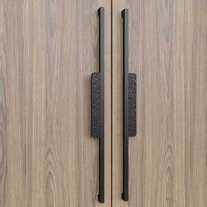 钛黑拉手祥云拉手豪华玻璃门拉手木门拉手中式现代大门拉手门把手