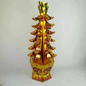 殡葬祭祀用品新款宝塔聚财塔灵屋纸扎纸活金条金砖元宝清明节直销