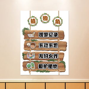 幼儿园大班区域规则牌