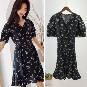 女装夏季碎花中裙-淘宝拼多多热销女装夏季碎花中裙货源拿货