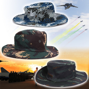 猎人迷彩奔尼帽 空城市数码迷彩钓鱼帽夏季军迷遮阳特种兵圆边帽
