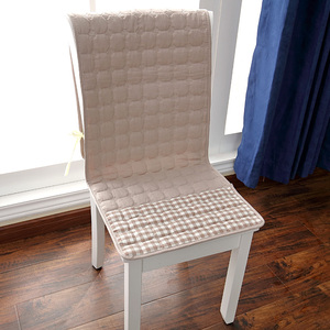 水洗棉椅子坐垫靠垫一体连体四季餐桌椅垫椅套套装防滑座椅垫收纳