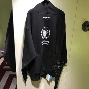 balenciaga/巴黎世家 慈善款 wfp 世界粮食计划署 白色 帽衫卫衣