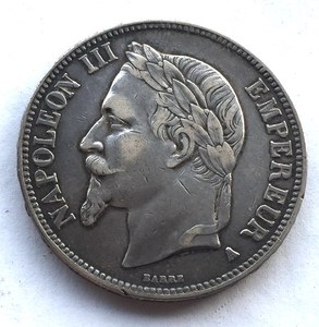 000人付款淘宝法国1869年拿破仑三世头像5法郎银币tb910691502300.