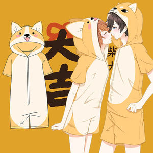 柴犬连体睡衣二次元动漫周边情侣卡通女睡衣cos男doge短袖连体睡