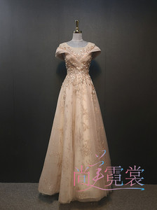 出租定制香槟色新娘结婚敬酒服宴会年会演出婚纱礼服北京实体店