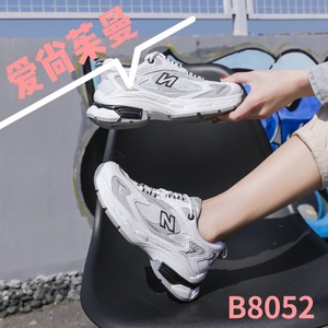 茱曼zm运动鞋女鞋老爹鞋百搭春夏季2022新款8052真皮跑步休闲运动