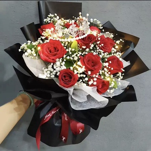 【特别的爱】11朵红玫瑰花搭配满天星皇冠鲜花花束浙江横店花店