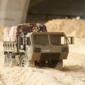 六驱遥控卡车有远程摄像头6x6驱重型军事越野rc重卡汽车玩具模型