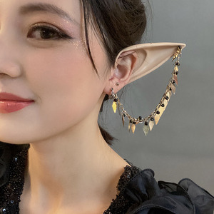 精灵女耳朵成人儿童装饰森女造型影楼拍摄t台写真链子耳饰耳带cos