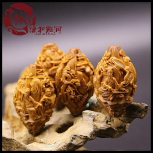 谦和雅润 橄榄核雕刻 精品手串 浙江名家 天佑 李岩《琴棋书画》