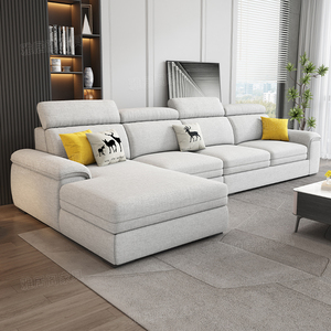 北欧棉麻布艺沙发可拆洗大小户型客厅现代简约乳胶贵妃猫抓布沙发