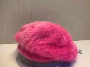 包邮正品ELLE冬季逛街中年保暖甜美可爱粉色蓝色兔毛混纺圆顶帽子