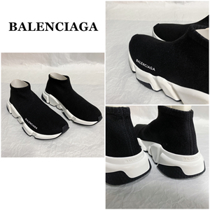清仓特价 balenciaga/巴黎世家 黑色字母袜子鞋 弹力运动休闲鞋女