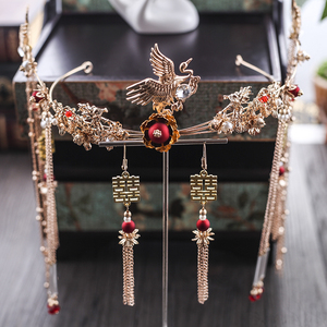 2022新款皇后大婚中式新娘头饰秀禾服婚礼步摇大气古装配饰凤冠女