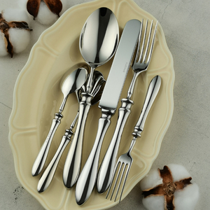 Purfi Perli18-10不锈钢 主餐刀叉勺子西餐餐具汤勺小勺小叉 锻造