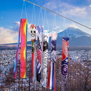 日式和风鲤鱼旗鲤鱼幡日本节日创意家居寿司店料理店装饰品流苏