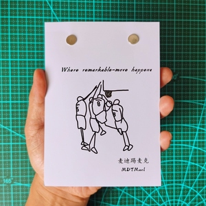 火柴人篮球翻页动画麦迪踢麦克创意手翻书节日生日礼物纪念画册08