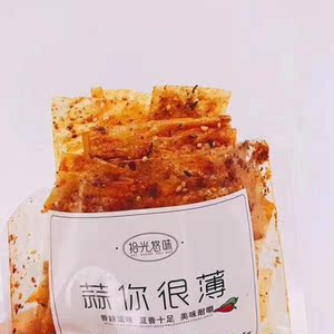 拾光悠味网红辣条辣皮辣片蒜你很薄6袋小红书推荐怀旧时光小零食