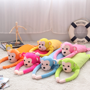 长臂猿玩具抱枕3D立体卡通枕头荞麦壳枕芯 3-6岁孩子儿童猴子枕头