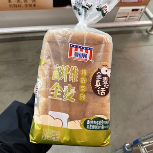 包邮麦德龙代购曼可顿高纤维全麦面包切片400g软式面包10天短保