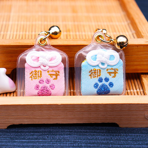 现货日本京都金阁寺宠物御守猫用犬用健康成长保平安项圈挂件吊坠