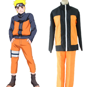 火影忍者cos服装 漩涡鸣人二代衣服 疾风传全套cosplay套装