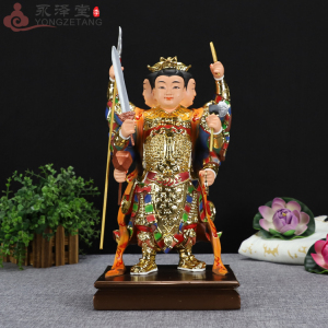 12寸三头六臂哪吒三太子中坛元帅三台海会大神家居树脂神像摆件