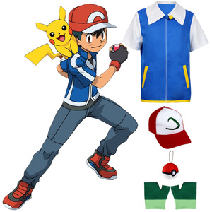 成人儿童神奇宝贝2小智衣服cos万圣节精灵宝可梦训练大师套装表演