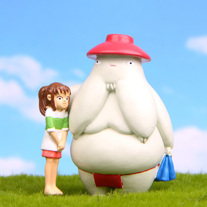 宫崎骏千与千寻进浴室版欢迎千寻拿浴巾萝卜妖手办微景观造景公仔