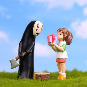 宫崎骏千与千寻木片伐木无脸男礼物千寻韩版创意百搭手办造景公仔