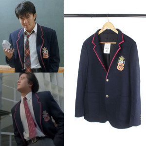 周星驰逃学威龙郭富城逃学英雄传衣服英伦校园风开衫毛呢西装外套